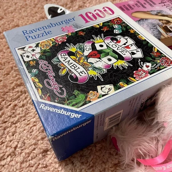 Ed Hardy Rare Y2k Puzzle by Ravensburger 🎲 “Love is a Gamble” - Picture 1 of 7